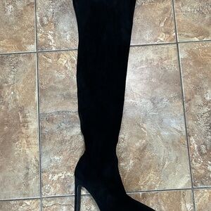 Fashion Nova Sleek Black Over-the-Knee Boots